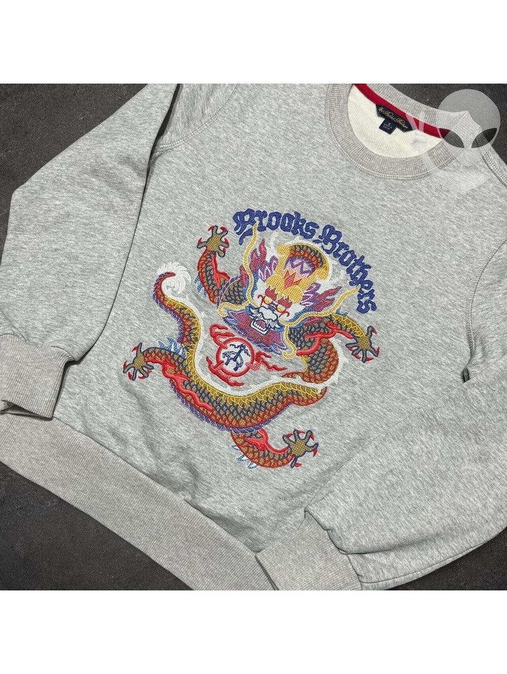 Brooks Brothers Lunar New Year Dragon Embroidered Sweatshirt Womens S Gray - Picture 3 of 7